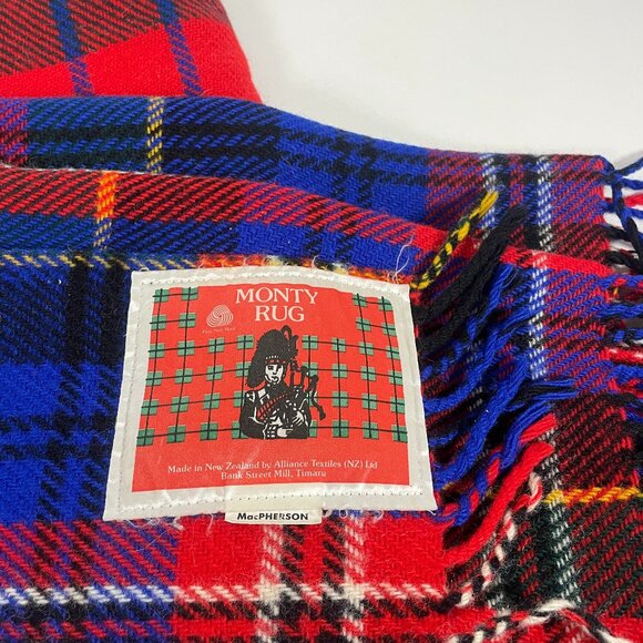 Monty Rug Alliance Textiles New Zealand 100% Wool "MacPHERSON" 56x52 Tartan Thro - Picture 2 of 4